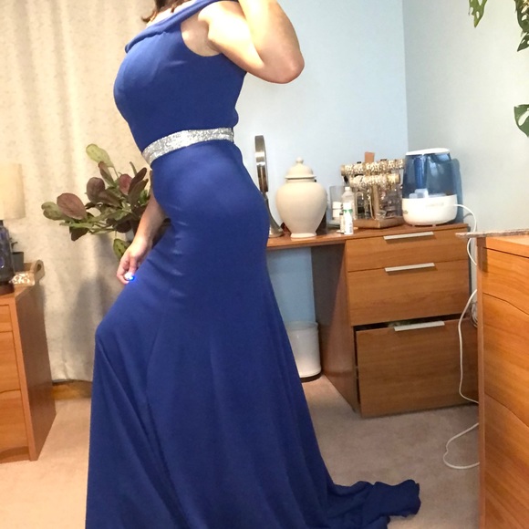 Royal sapphire blue event dress - Picture 1 of 4